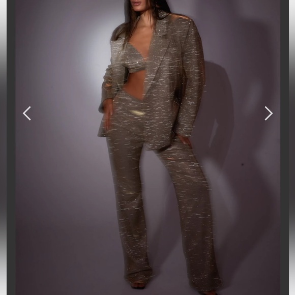 SLA the label Pants - SLA the label bronze glitter trousers